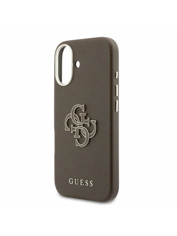 Guess Guess PU Resin Logo Zadný Kryt pre iPhone 17 Brown