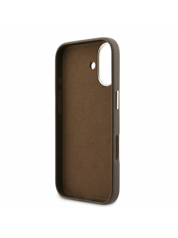 Guess Guess PU Resin Logo Zadný Kryt pre iPhone 17 Brown