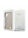 Guess Guess PU Leather 4G Strass Triangle Logo Gold Frame MagSafe Zadný Kryt pre iPhone 17 Pink