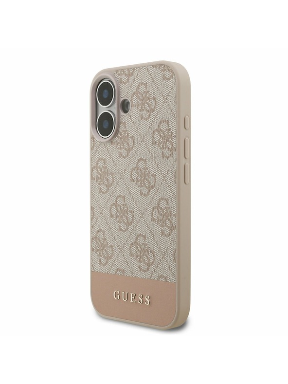 Guess Guess PU 4G Stripe Zadný Kryt pre iPhone 17 Pink