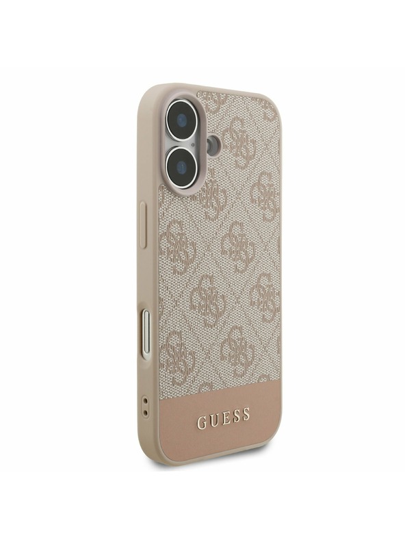 Guess Guess PU 4G Stripe Zadný Kryt pre iPhone 17 Pink