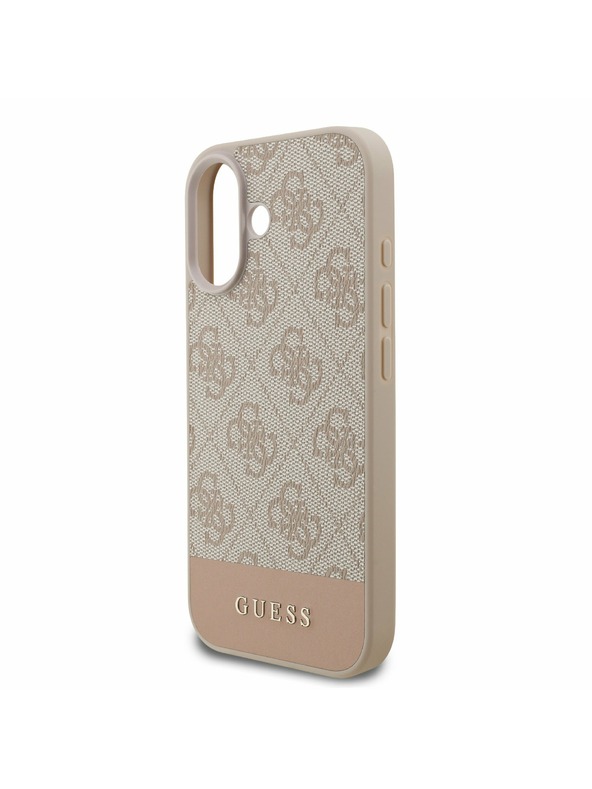 Guess Guess PU 4G Stripe Zadný Kryt pre iPhone 17 Pink