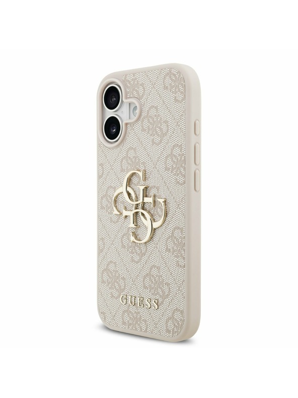 Guess Guess PU 4G Metal Logo Zadný Kryt pre iPhone 17 Pink