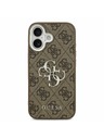 Guess Guess PU 4G Metal Logo Zadný Kryt pre iPhone 17 Silver Brown