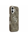 Guess Guess PU 4G Metal Logo Zadný Kryt pre iPhone 17 Silver Brown