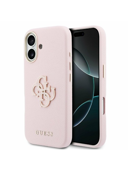 Guess Guess PU Živica Logo Zadný Kryt pre iPhone 17 Pink