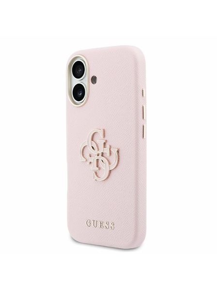 Guess Guess PU Živica Logo Zadný Kryt pre iPhone 17 Pink