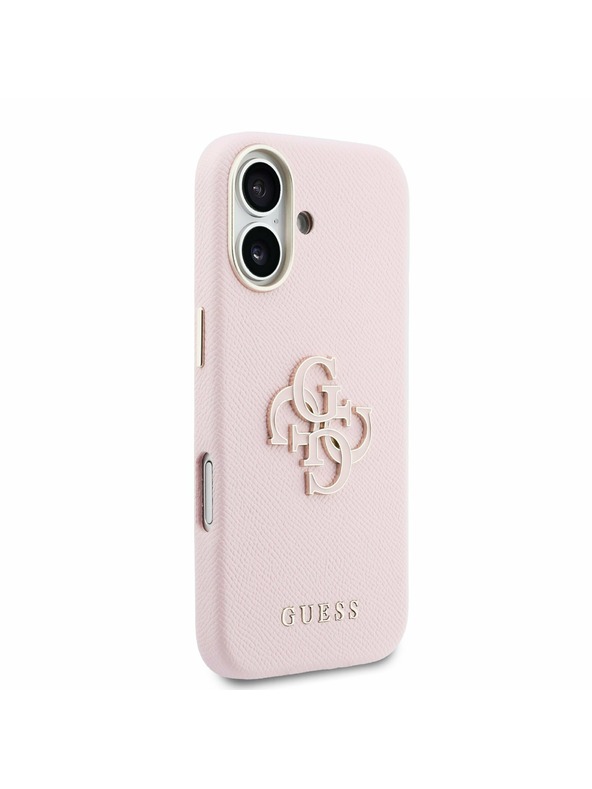Guess Guess PU Živica Logo Zadný Kryt pre iPhone 17 Pink