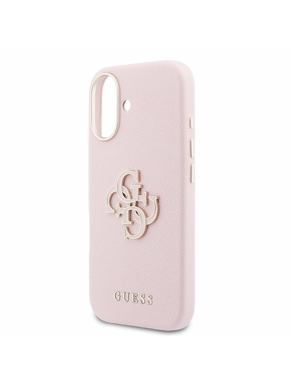 Guess Guess PU Živica Logo Zadný Kryt pre iPhone 17 Pink