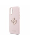 Guess Guess PU Živica Logo Zadný Kryt pre iPhone 17 Pink