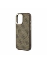 Guess Guess PU Koža 4G Gold Frame MagSafe Zadný Kryt pre iPhone 17 Brown