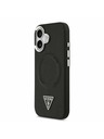 Guess Guess PU Koža Triangle Logo MagSafe Zadný Kryt pre iPhone 17 Black