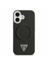 Guess Guess PU Koža Triangle Logo MagSafe Zadný Kryt pre iPhone 17 Black