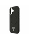 Guess Guess PU Koža Triangle Logo MagSafe Zadný Kryt pre iPhone 17 Black