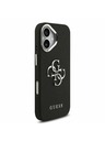 Guess Guess PU Zrnený 4G Metal Logo Zadný Kryt pre iPhone 17 Black
