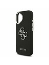 Guess Guess PU Zrnený 4G Metal Logo Zadný Kryt pre iPhone 17 Black