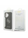 Guess Guess PU Zrnený 4G Metal Logo Zadný Kryt pre iPhone 17 Black