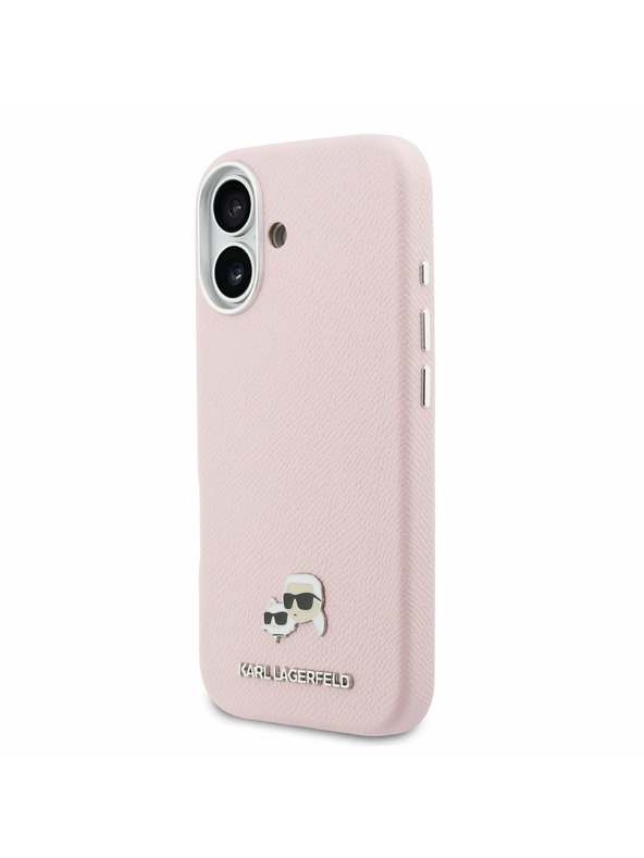 Karl Lagerfeld Karl Lagerfeld PU Karl and Choupette Heads Pins MagSafe Zadný Kryt pre iPhone 17 Pink
