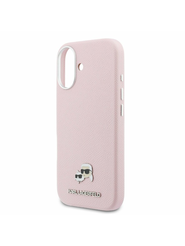 Karl Lagerfeld Karl Lagerfeld PU Karl and Choupette Heads Pins MagSafe Zadný Kryt pre iPhone 17 Pink