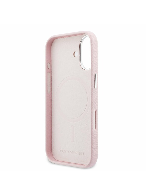 Karl Lagerfeld Karl Lagerfeld PU Karl and Choupette Heads Pins MagSafe Zadný Kryt pre iPhone 17 Pink