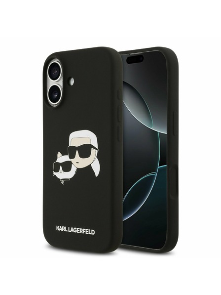 Karl Lagerfeld Karl Lagerfeld Liquid Silicone Double Heads MagSafe Zadný Kryt pre iPhone 17 Black