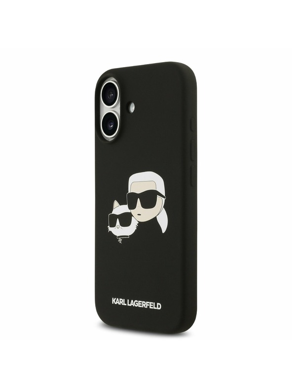 Karl Lagerfeld Karl Lagerfeld Liquid Silicone Double Heads MagSafe Zadný Kryt pre iPhone 17 Black