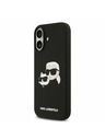 Karl Lagerfeld Karl Lagerfeld Liquid Silicone Double Heads MagSafe Zadný Kryt pre iPhone 17 Black