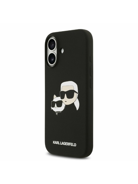 Karl Lagerfeld Karl Lagerfeld Liquid Silicone Double Heads MagSafe Zadný Kryt pre iPhone 17 Black