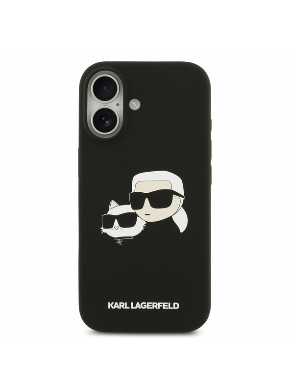 Karl Lagerfeld Karl Lagerfeld Liquid Silicone Double Heads MagSafe Zadný Kryt pre iPhone 17 Black