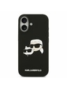 Karl Lagerfeld Karl Lagerfeld Liquid Silicone Double Heads MagSafe Zadný Kryt pre iPhone 17 Black