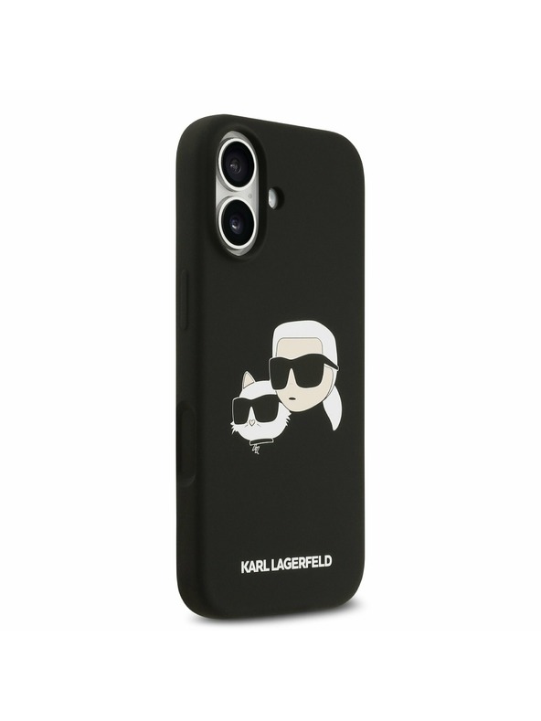 Karl Lagerfeld Karl Lagerfeld Liquid Silicone Double Heads MagSafe Zadný Kryt pre iPhone 17 Black