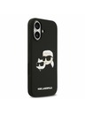 Karl Lagerfeld Karl Lagerfeld Liquid Silicone Double Heads MagSafe Zadný Kryt pre iPhone 17 Black