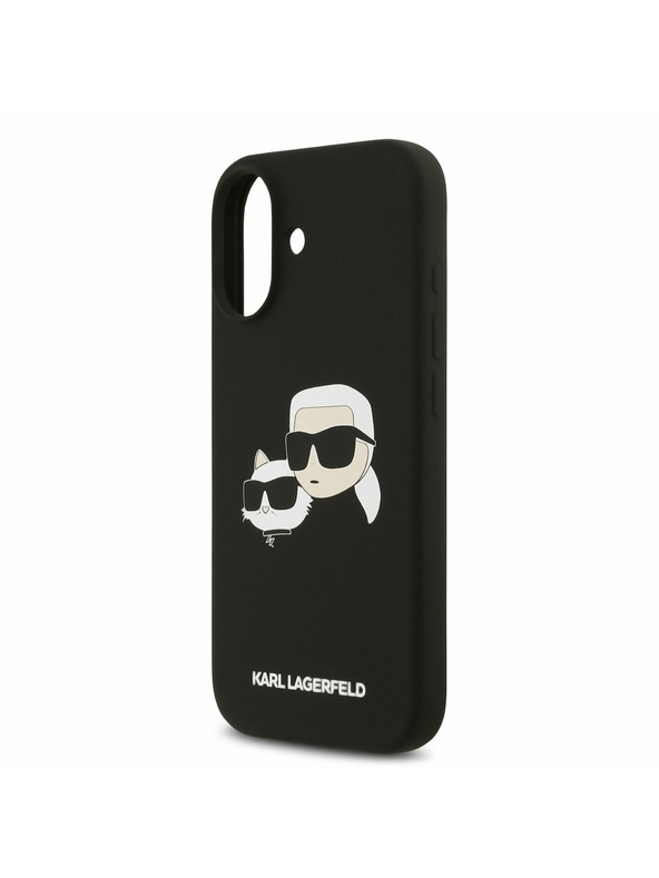 Karl Lagerfeld Karl Lagerfeld Liquid Silicone Double Heads MagSafe Zadný Kryt pre iPhone 17 Black