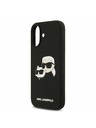 Karl Lagerfeld Karl Lagerfeld Liquid Silicone Double Heads MagSafe Zadný Kryt pre iPhone 17 Black
