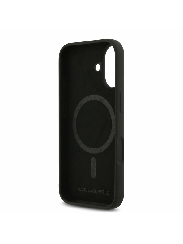 Karl Lagerfeld Karl Lagerfeld Liquid Silicone Double Heads MagSafe Zadný Kryt pre iPhone 17 Black