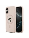 Karl Lagerfeld Karl Lagerfeld Liquid Silicone Karl and Choupette MagSafe Zadný Kryt pre iPhone 17 Pink