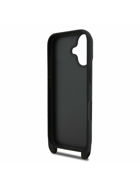 Karl Lagerfeld Karl Lagerfeld Saffiano Crossbody Popruhy Metal Karl and Choupette Zadný Kryt pre iPhone 17 Black