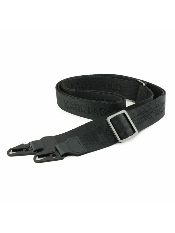 Karl Lagerfeld Karl Lagerfeld Saffiano Crossbody Popruhy Metal Karl and Choupette Zadný Kryt pre iPhone 17 Black