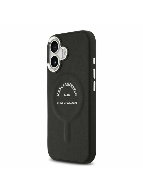 Karl Lagerfeld Karl Lagerfeld PU RSG Logo MagSafe Zadný Kryt pre iPhone 17 Black