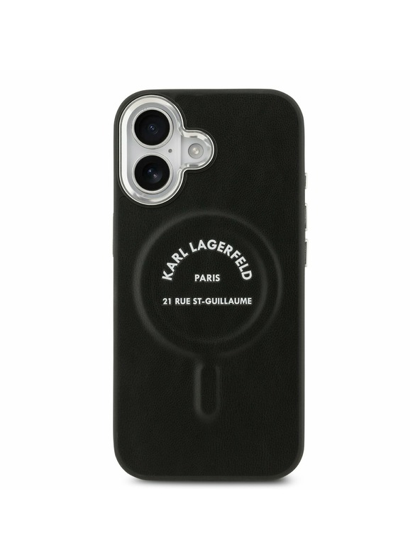 Karl Lagerfeld Karl Lagerfeld PU RSG Logo MagSafe Zadný Kryt pre iPhone 17 Black