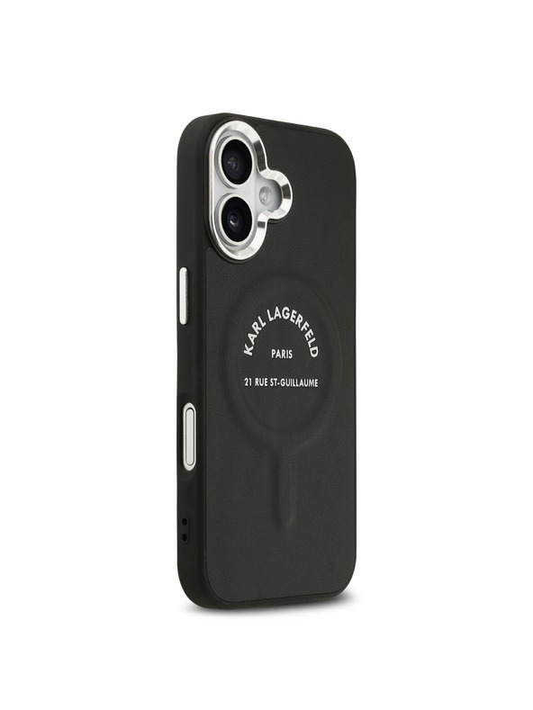 Karl Lagerfeld Karl Lagerfeld PU RSG Logo MagSafe Zadný Kryt pre iPhone 17 Black