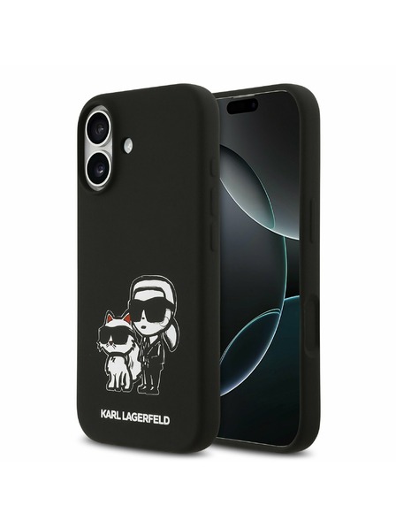 Karl Lagerfeld Karl Lagerfeld Liquid Silicone K&CH Sketch MagSafe Zadný Kryt pre iPhone 17 Black