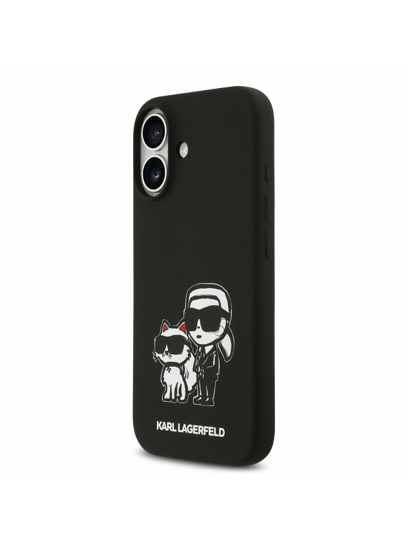 Karl Lagerfeld Karl Lagerfeld Liquid Silicone K&CH Sketch MagSafe Zadný Kryt pre iPhone 17 Black