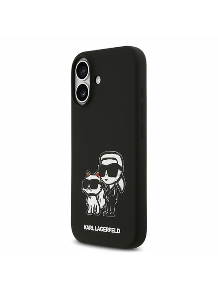 Karl Lagerfeld Karl Lagerfeld Liquid Silicone K&CH Sketch MagSafe Zadný Kryt pre iPhone 17 Black
