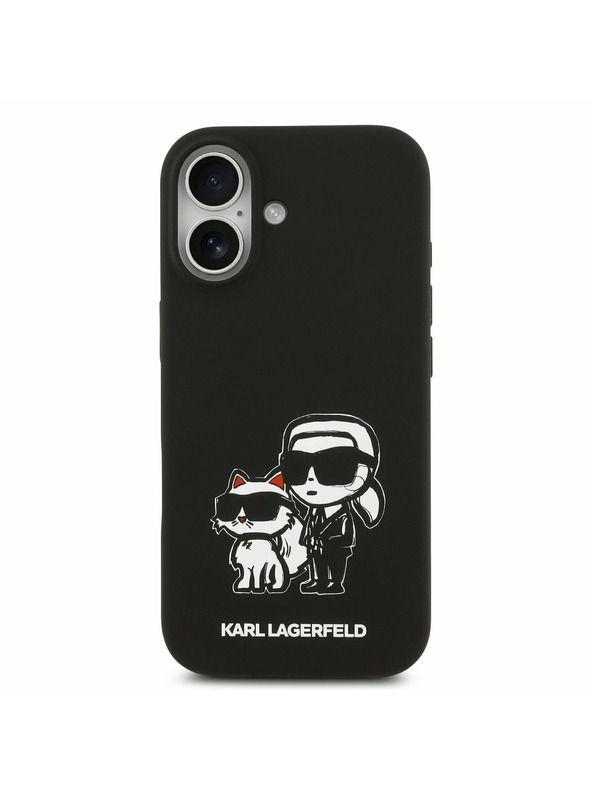 Karl Lagerfeld Karl Lagerfeld Liquid Silicone K&CH Sketch MagSafe Zadný Kryt pre iPhone 17 Black