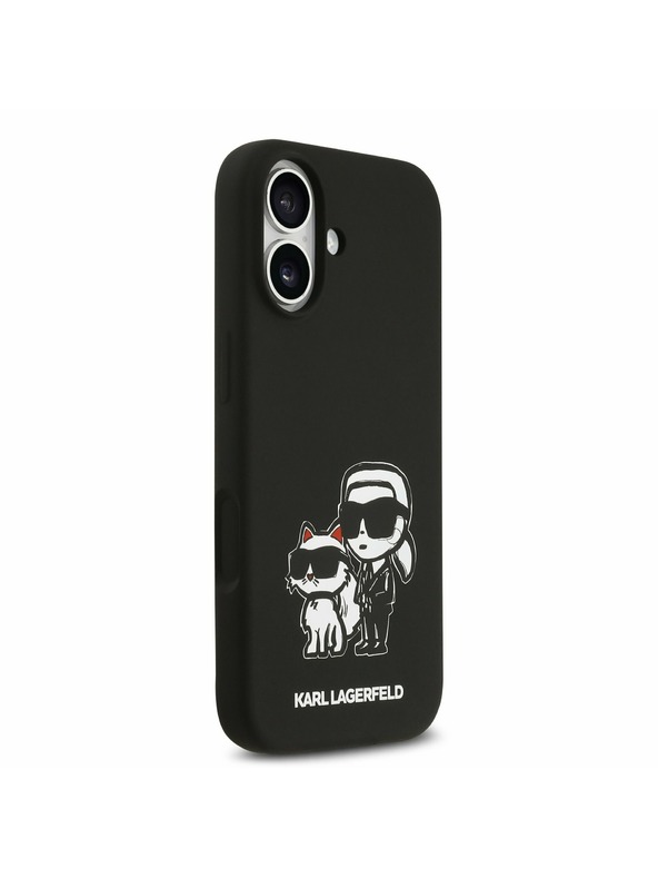 Karl Lagerfeld Karl Lagerfeld Liquid Silicone K&CH Sketch MagSafe Zadný Kryt pre iPhone 17 Black