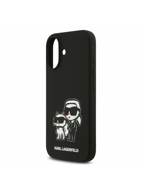 Karl Lagerfeld Karl Lagerfeld Liquid Silicone K&CH Sketch MagSafe Zadný Kryt pre iPhone 17 Black
