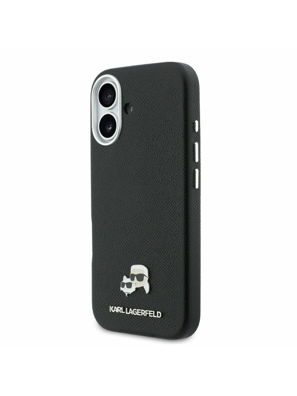 Karl Lagerfeld Karl Lagerfeld PU Karl and Choupette Heads Pins MagSafe Zadný Kryt pre iPhone 17 Black