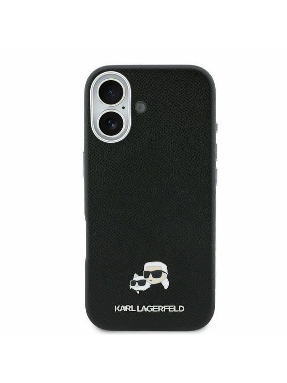 Karl Lagerfeld Karl Lagerfeld PU Karl and Choupette Heads Pins MagSafe Zadný Kryt pre iPhone 17 Black
