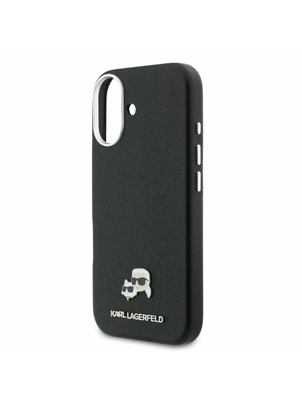 Karl Lagerfeld Karl Lagerfeld PU Karl and Choupette Heads Pins MagSafe Zadný Kryt pre iPhone 17 Black
